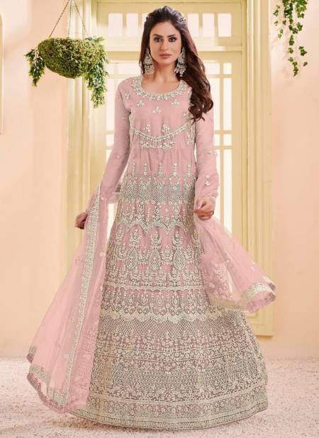 Pink Colour VOUCH NOORA 4 Heavy Wedding Wear Long Anarkali Salwar Suit Collection 11001